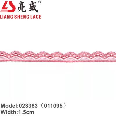 China Factory Wholesale Elastic Color Scalloped Nylon Lace Trim Eyelash Trimming Lace for sale