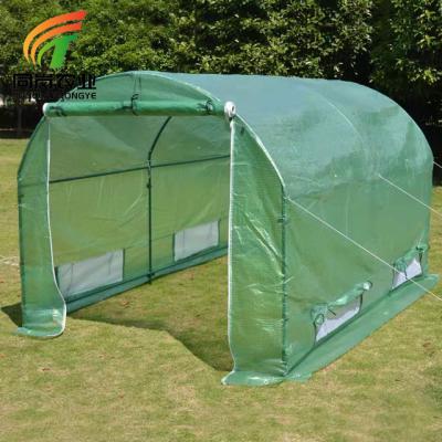 China Stable structure easily assembled green house commercial greenhouse small mini single-span garden greenhouses for sale for sale