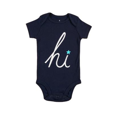 China 100% Cotton Anti-Static Baby Clothes Wholesale Custom Baby Romper Unisex Baby Rompers for sale