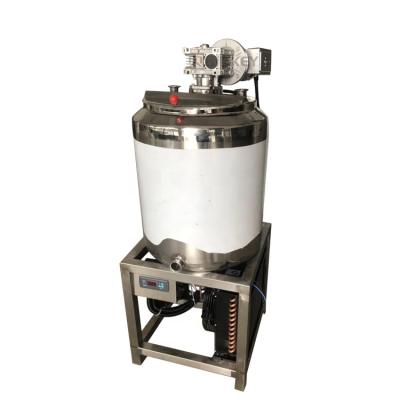 China Milk Stainless Steel Milk Cooler Tank 100 Liter Milk Cooling Tank With Agitator for sale