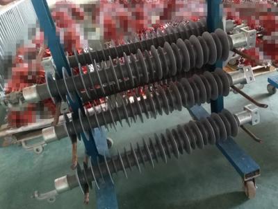 China 115kV Composite Horizontal Line Post Insulator With Clamp And Flat Base for sale