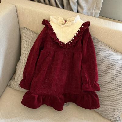 China High-end Anti-wrinkle girls' winter clothes, girls' two-piece long-sleeved tops, children's leisure suits for sale