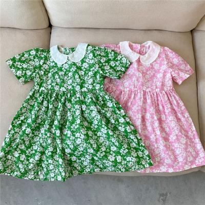 China 2022 Flower Summer Vintage Sustainable Casual Dress For Toddler Girl for sale