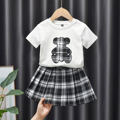 China 2021 new children girls autumn boutique breathable clothing sets cute letter printing children girls clothes for sale