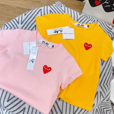 China QUICK DRY hort sleeve cotton t-shirt kids shirts girls and boy's summer t-shirt kids with heart for sale