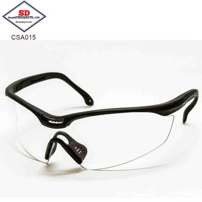 China CSA015 Safety Spectacle Eye Protection Glass Safety Glasses for sale