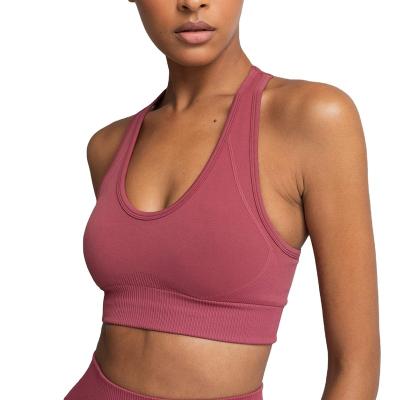 China Breathable Fashionable Top Fitness Yoga Adult Lightweight Bra Padded Ladies Women Sports Seamless Bra for sale