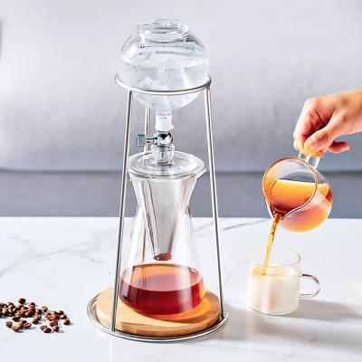 China WITH LID Logo High Quality Glass Coffee Pot Household Drip Type Coffee Pot Creative Heavy Duty Coffee Heater Pot Birthday Gifts for sale