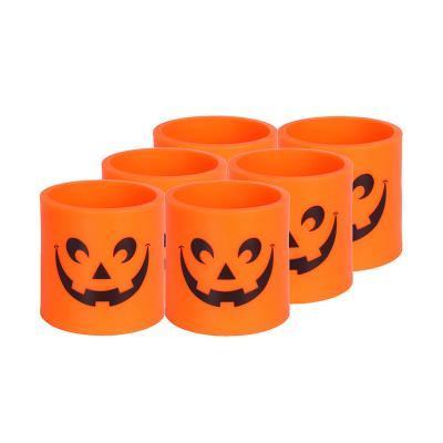 China Party Props Wholesale 6pcs LED Pumpkin Lamp Halloween Pumpkin Flashing Lights For Party Decoration Battery Operated for sale