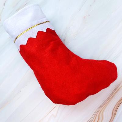 China Kids Candy Bag Willthy Design Original Christmas Stocking Fireplace Hanging Christmas Candy Bag Santa Socks Handmade Cloth Decorations for sale