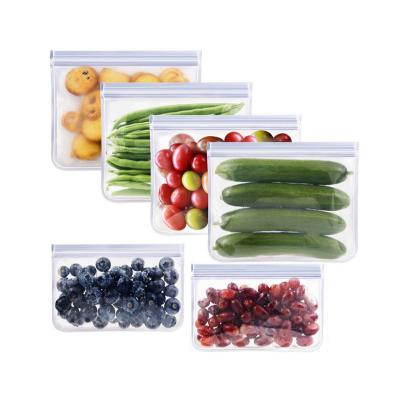 China Wholesale Reusable Fresh Food Storage Bag Storage PEVA Ziplock Bags for sale