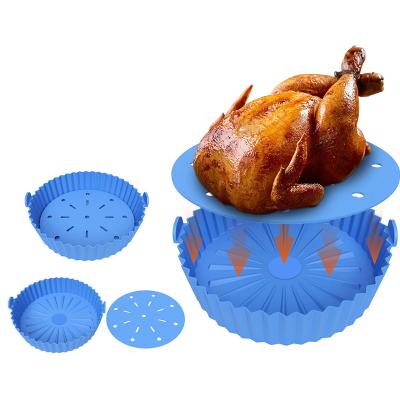 China Wholesale High Quality Disposable Food Grade Silicone Baking Reuse Air Fryer Accessories Silicone Air Fryer Liners for sale