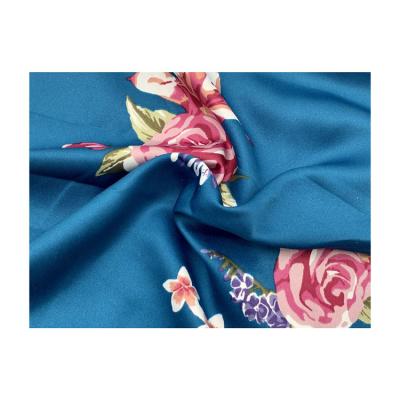 China 2022 New Arrival Memory Woven Matte Twisted Satin Fabric 100% Polyester Fabric Printed Custom for sale