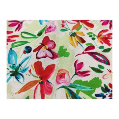 China Shrink-Resistant Crepe Printed Fabric Low Price Guaranteed Quality Combed Woven Canvas 210159 107g Cheap Floral Cotton Hoof Casual Light Weight for sale