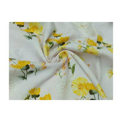 China Organic Digital Printing Woven Fabric 83 Cotton 17 Lightweight Crepe Fabric Canvas Customization for sale