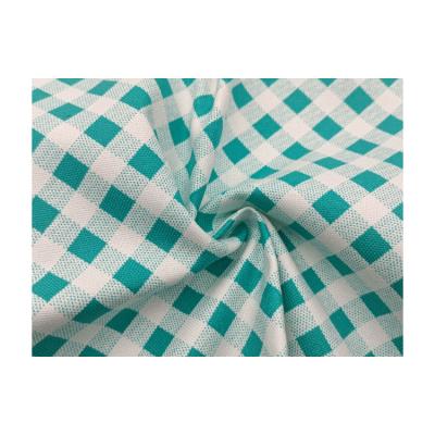 China Factory Supply Customized Woven Cotton Spandex Stretch Plaid Canvas Printed Fabric for sale