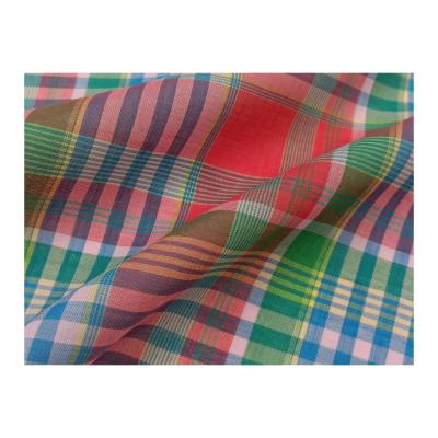 China Wicking Customized Wholesale High Quality MULTI RED MAGENTA PLAID Cotton Material Printed Fabric for sale