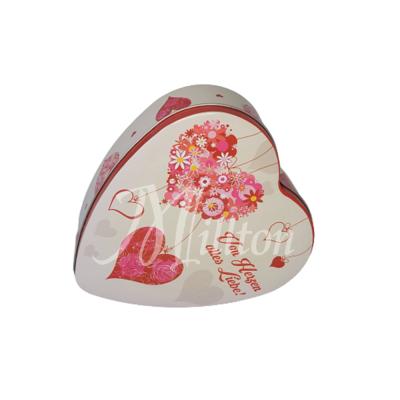 China Food Heart Shape Tin Chocolate Heart Tin Metal Heart Tin for sale