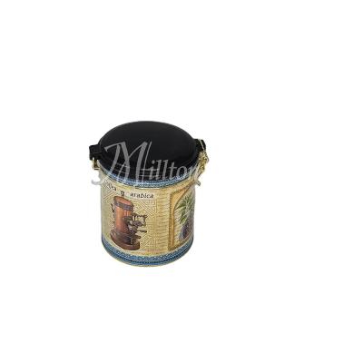 China Gift & Airtight Craft Tin With Cover Plastic Metal Around Tin Coffee Tin Tea Tin Tea Container for sale