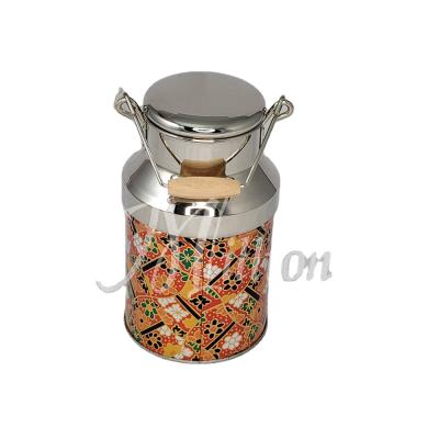 China Small Food Milk Can Chrome Plated With Handle for sale