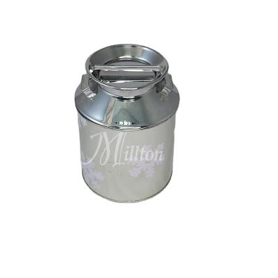 China Large Food Milk Can Tin With Lid Metal Tea Container Coffee Tin for sale