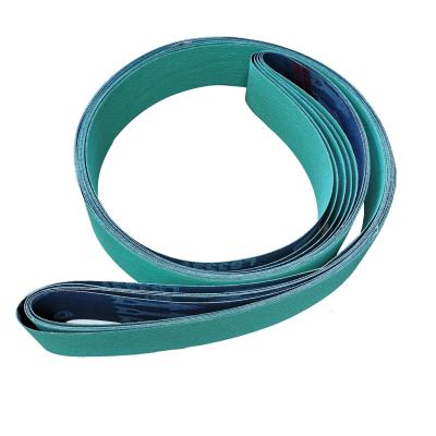 China Soft Durable 50*2100mm J Type Cloth Semi Brittle Corundum Sanding Belt for sale