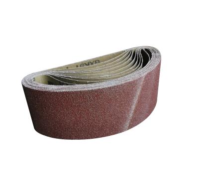 China Aluminum Oxide Durable Hard Abrasive Base Cloth GXK51-P 610x100mm Sanding Belts For Metal for sale