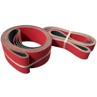 China Durable 2*83inch Ceramic Coating Y-weight Abrasive Cloth Base Sanding Belt For Polishing Casting Abrasive Belt for sale