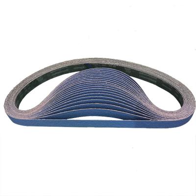 China Y-Weight Blue Blended Abrasive Cloth Durable Zirconia-Alumina Sanding Belt 2*83inch PZ933 Abrasive Belt For Polishing Hard Material for sale