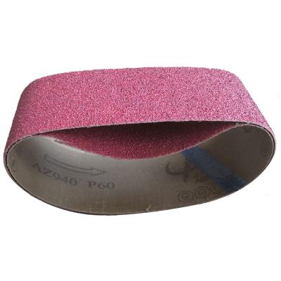 China Metal Sanding Belts 200*750mm Alumina-Zirconia Y-weight Hard Abrasive Cloth Base for Metal Floor Polishing Stainless Steel for sale