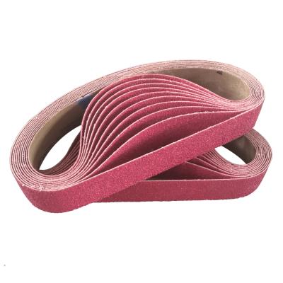 China Metal Grit60 Abrasive Belt 43*750mm Alumina Hard Sanding Grinding Metal And Zirconia Belt Welding Sanding Belts Customized Size for sale