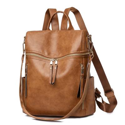 China Fine High Quality Waterproof Matte Leather Stain Free PU Finish Small Bag Purse Backpack Shoulder Bag Ladies PU Finish Separation Whole Sale for sale