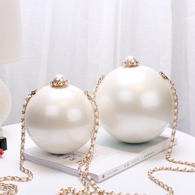 China New PVC Baby Marble Acrylic Bead Cross - Body Clutch Evening Purse Beads for sale