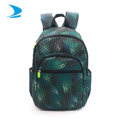 China Fashion custom printed new design high quality polyester school bags backpack spells pockets for high school girl college for sale