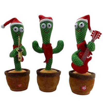 China Lovely Dish Toy Dancing Cactus Doll Speak Dish Healthy Talking Disc Repeat Toy Kids Children Gift Kawaii Cactus Education Toys for sale