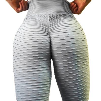 China Colorful Agriculture Fitness Jacquard Tight Bubble Pants High Waisted Booty Yoga Pants Cuffs Crack! slot ! for sale