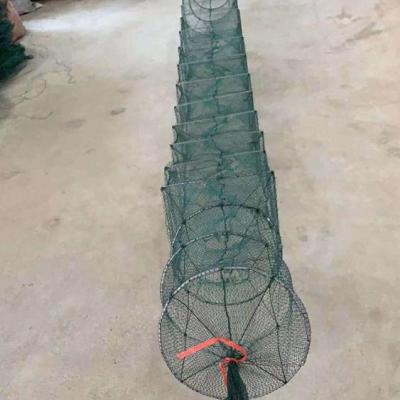 China Popular Indonesia 5m PE Knotted Shrimp Foldable Lobster Trap With Rectangle Frames for sale