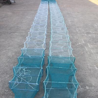 China Popular Foldable Lobster Malaysia Green Long And White Color Shrimp Trap for sale