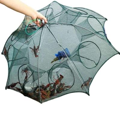 China Automatic Portable 12 Holes Umbrella Prawn Prawn Catching Net Eel Crab Fish Shrimp Used In River for sale