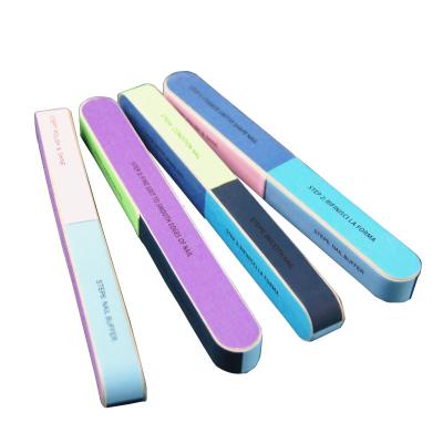 China 2021 Beauty Nail Salon Manicure High Quality Wholesale Private Label Sponge Nail Buffer Nail Art Tools Nail File 100/180 for sale