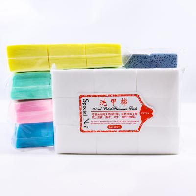 China DIY Nail Art 1000Pcs Colorful Thicken Lint Free Nail Art Gel Polish Cleaning Manicure Tool Cotton Nail Polish Remover for sale