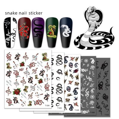 China 2021 Hot Selling Finger Nail Beauty Snake Sticker Designers Nail Stickers For Nail Decorations for sale