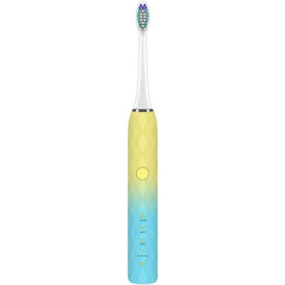 China Wholesale Suction Magnetic Yellow Green Gradient Manufacturer Travel Electric Toothbrush JR00116 for sale