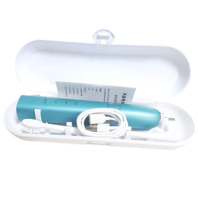 China 4 Frequency Modes Case Gift Box Packaging Direct Cleaning USB Charging Texture Frosted Green Automatic Ultrasonic Electric Toothbrush for sale