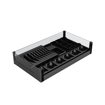 China High Quality Multifunctional New Design Aluminum Alloy Glass Cabinet Drawer Accessories Pull Out Kitchen Storage Baskets for sale