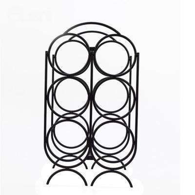 China Sustainable Hot Sale 6 Bottle Wine Storage Rack Rack Metal Wine Rack for sale