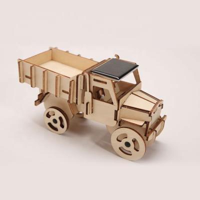 China Solar Power STEM Toy For Kids Car Solar Model Science Kit Mechanical Wooden DIY STEM for sale