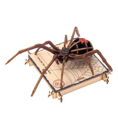 China Africa Spider Wood Animal Shape Laser Cut Wood Crafts for sale