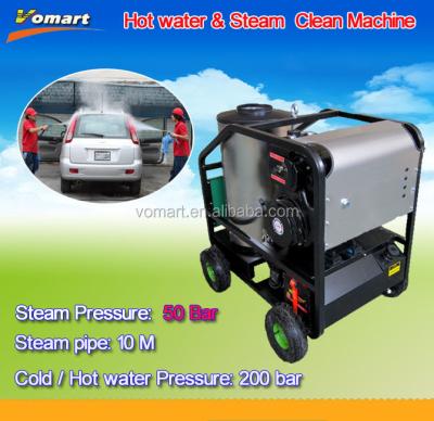 China Diesel Hot Waterless Boiler / Steam Car Wash With Two Steam Gun Car Detailing Steamer for sale