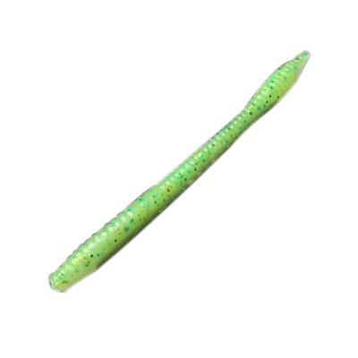 China PVC straight soft tail worm larva 8 colors choice plastic senko worm wacky soft fishing lure for sale